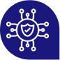 Cybersecurity icon with shield